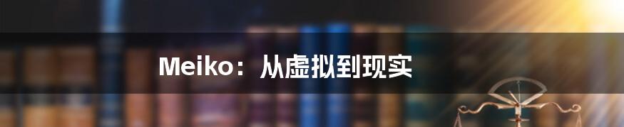 Meiko:从虚拟到现实