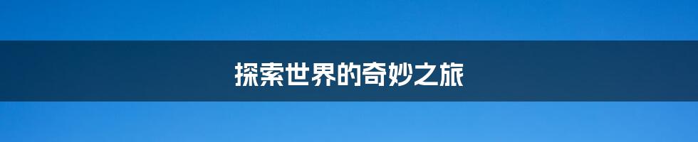 探索世界的奇妙之旅