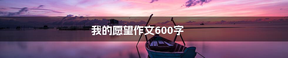 我的愿望作文600字