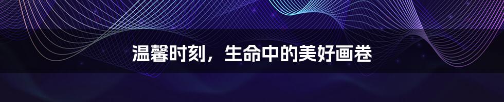 温馨时刻,生命中的美好画卷