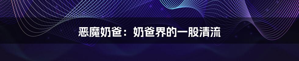 恶魔奶爸：奶爸界的一股清流