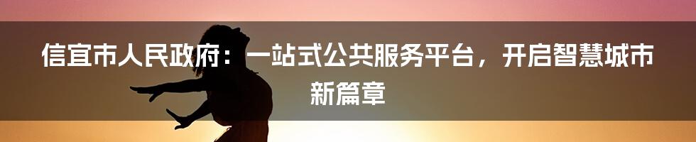 信宜市人民政府:一站式公共服务平台,开启智慧城市新篇章