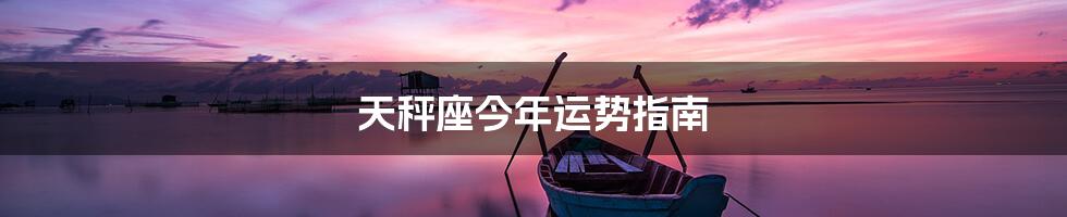 天秤座今年运势指南