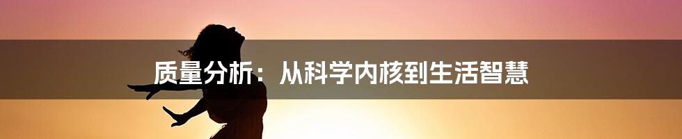 质量分析：从科学内核到生活智慧