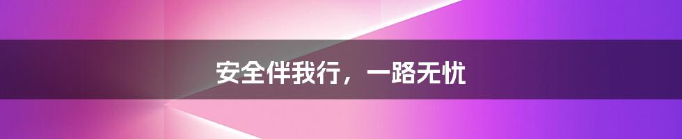 安全伴我行，一路无忧