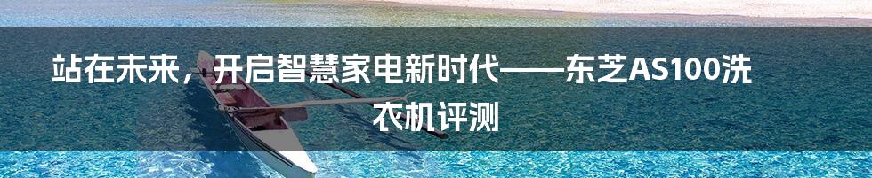 站在未来，开启智慧家电新时代——东芝AS100洗衣机评测