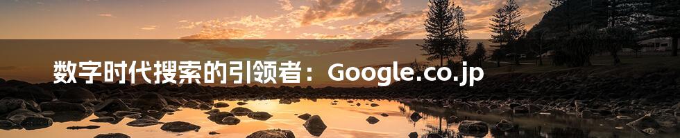数字时代搜索的引领者：Google.co.jp