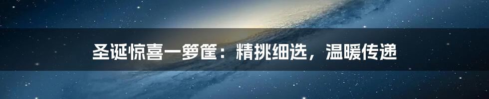 圣诞惊喜一箩筐：精挑细选，温暖传递