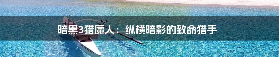 暗黑3猎魔人:纵横暗影的致命猎手
