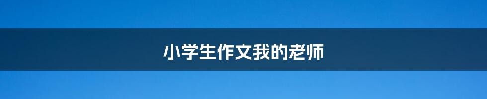 小学生作文我的老师