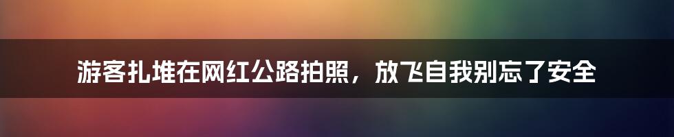 游客扎堆在网红公路拍照，放飞自我别忘了安全