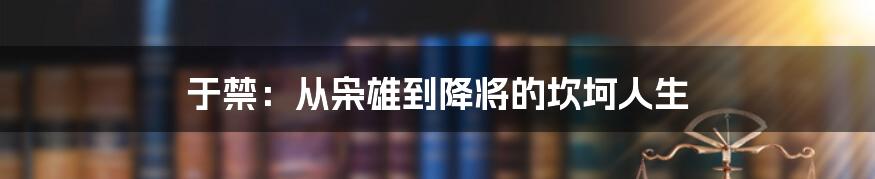 于禁:从枭雄到降将的坎坷人生