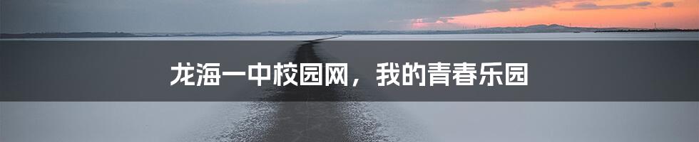 龙海一中校园网,我的青春乐园