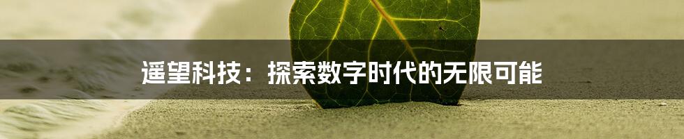 遥望科技:探索数字时代的无限可能
