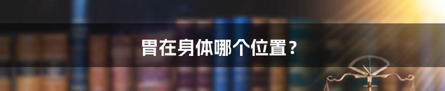 胃在身体哪个位置?