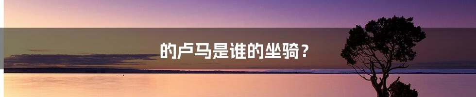 的卢马是谁的坐骑？