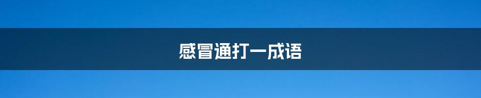 感冒通打一成语