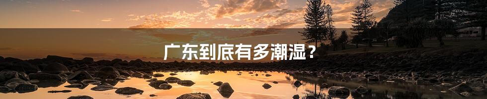广东到底有多潮湿?