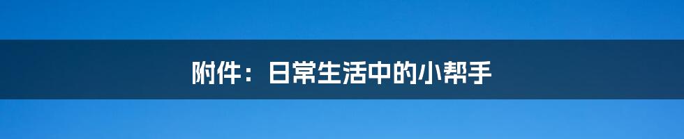 附件：日常生活中的小帮手