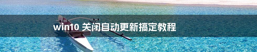win10 关闭自动更新搞定教程