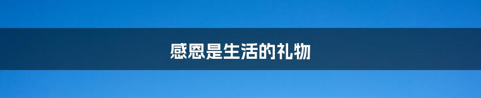 感恩是生活的礼物