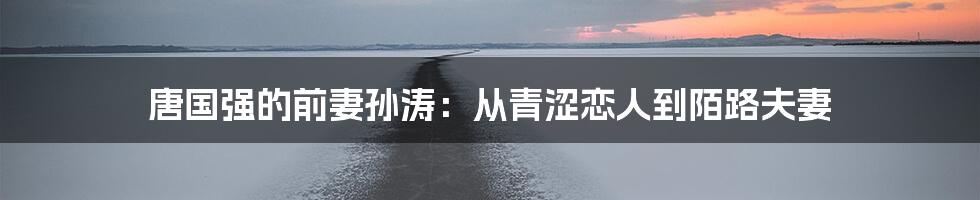 唐国强的前妻孙涛:从青涩恋人到陌路夫妻