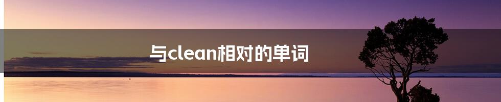 与clean相对的单词
