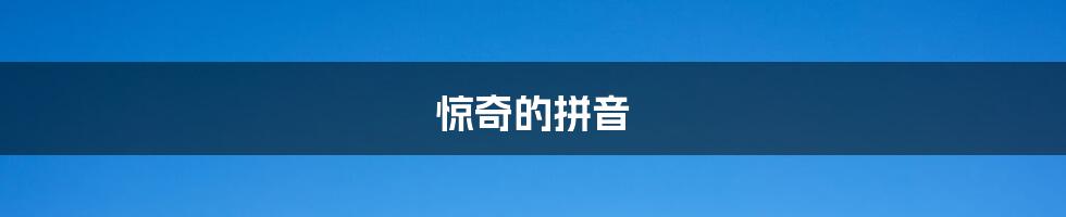 惊奇的拼音