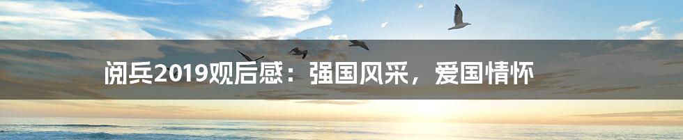 阅兵2019观后感:强国风采,爱国情怀
