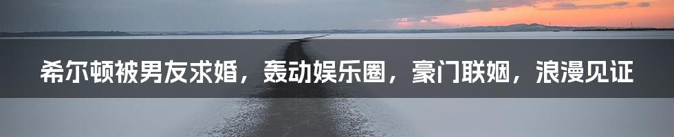 希尔顿被男友求婚,轰动娱乐圈,豪门联姻,浪漫见证