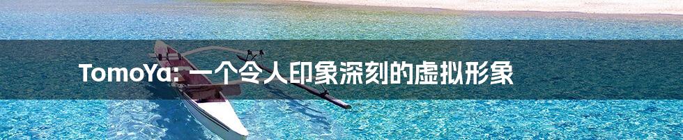 TomoYa: 一个令人印象深刻的虚拟形象