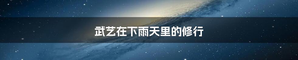 武艺在下雨天里的修行