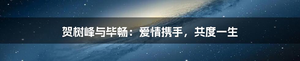贺树峰与毕畅：爱情携手，共度一生