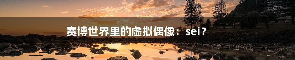 赛博世界里的虚拟偶像：sei？