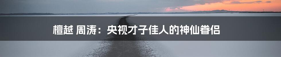 檀越 周涛:央视才子佳人的神仙眷侣