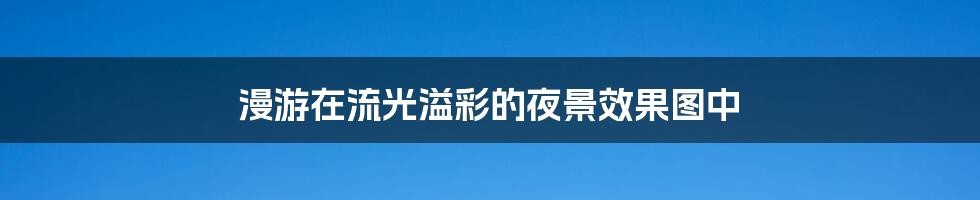 漫游在流光溢彩的夜景效果图中