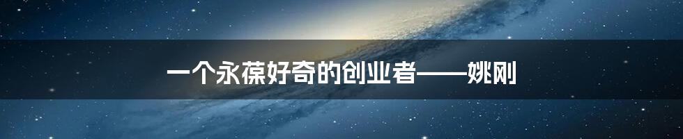 一个永葆好奇的创业者——姚刚