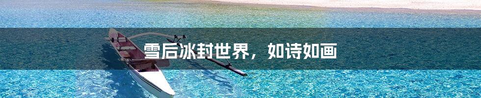 雪后冰封世界,如诗如画