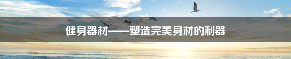 健身器材——塑造完美身材的利器