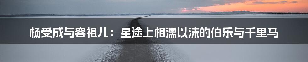 杨受成与容祖儿：星途上相濡以沫的伯乐与千里马