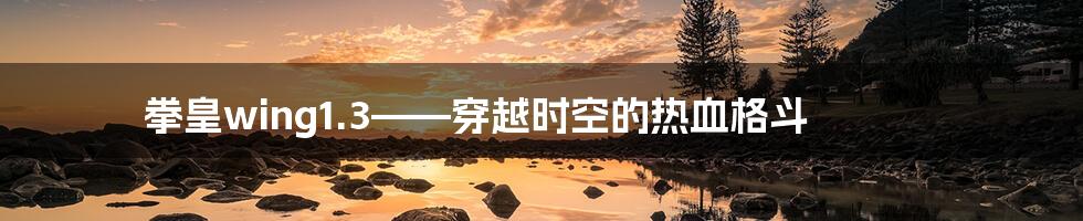 拳皇wing1.3——穿越时空的热血格斗