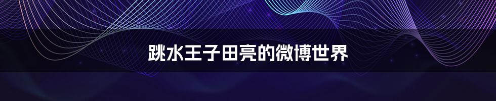 跳水王子田亮的微博世界