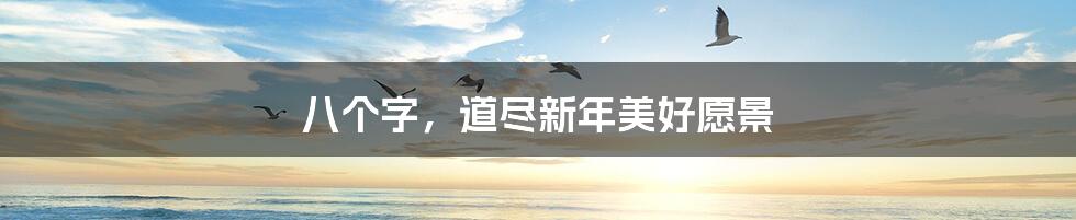 八个字,道尽新年美好愿景