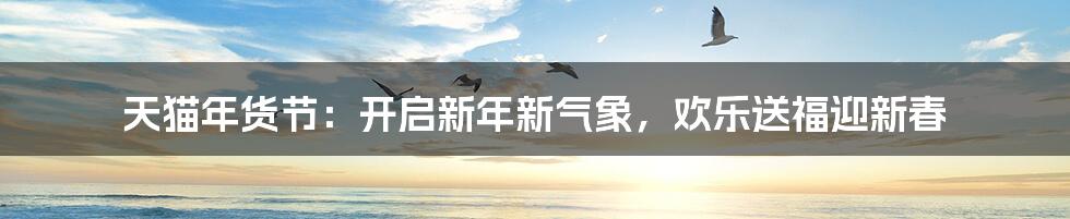 天猫年货节:开启新年新气象,欢乐送福迎新春