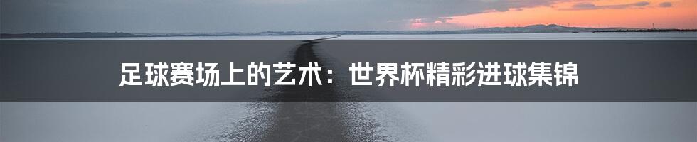 足球赛场上的艺术:世界杯精彩进球集锦