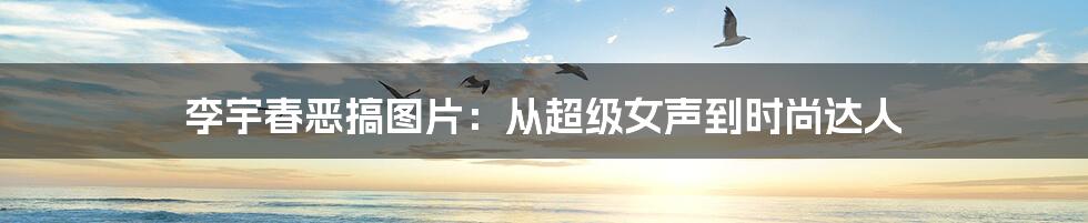 李宇春恶搞图片:从超级女声到时尚达人