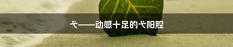 弋——动感十足的弋阳腔