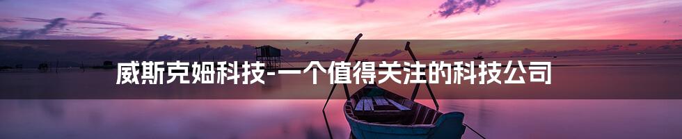 威斯克姆科技-一个值得关注的科技公司