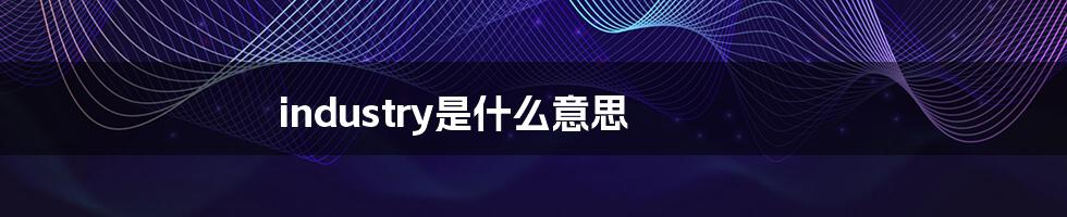 industry是什么意思