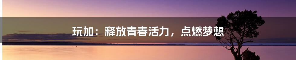 玩加:释放青春活力,点燃梦想